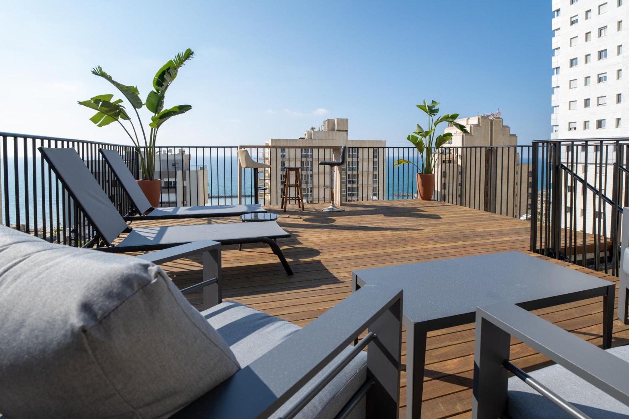 Roof Top 3 Floors Netanya Bagian luar foto
